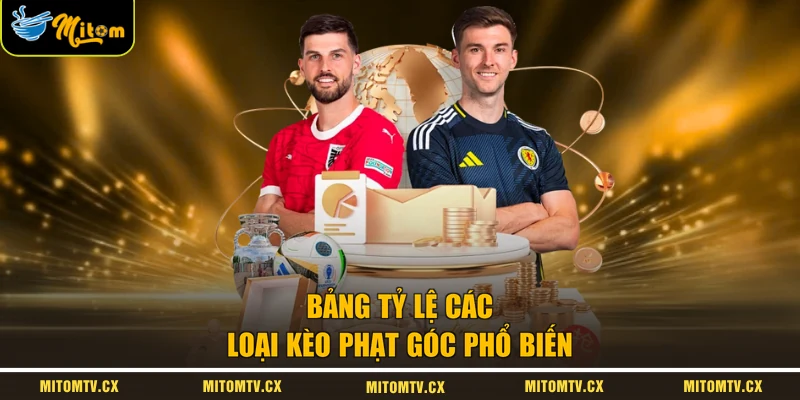 Bảng tỷ lệ các loại kèo phạt góc phổ biến 