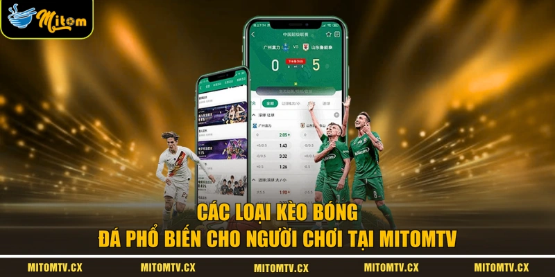 Các loại kèo bóng đá phổ biến cho người chơi tại MITOMTV 