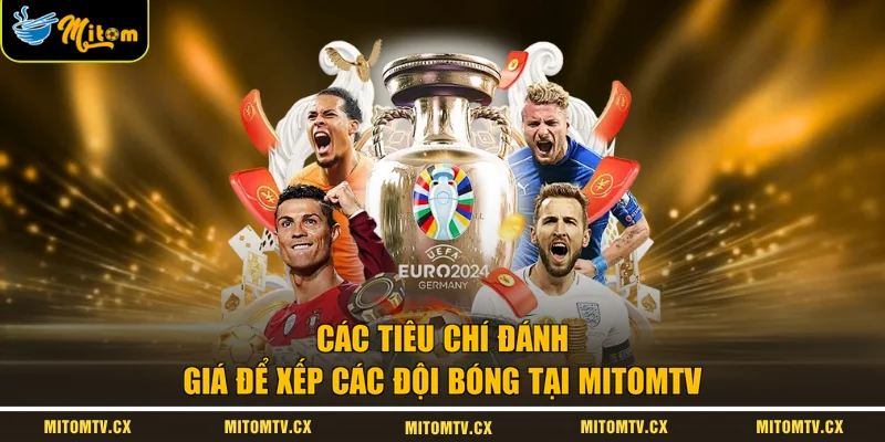 Các tiêu chí đánh giá để xếp các đội bóng tại MITOMTV